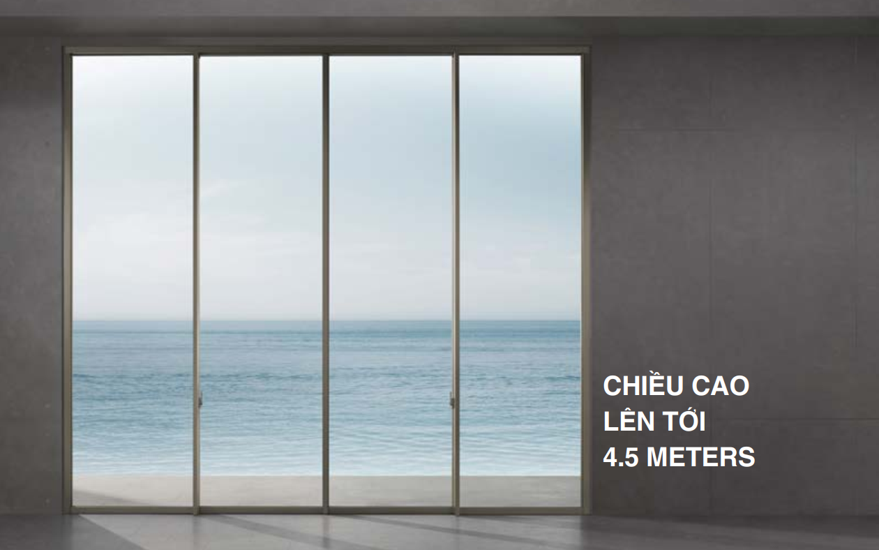 Mẫu cửa nhôm trượt view lớn